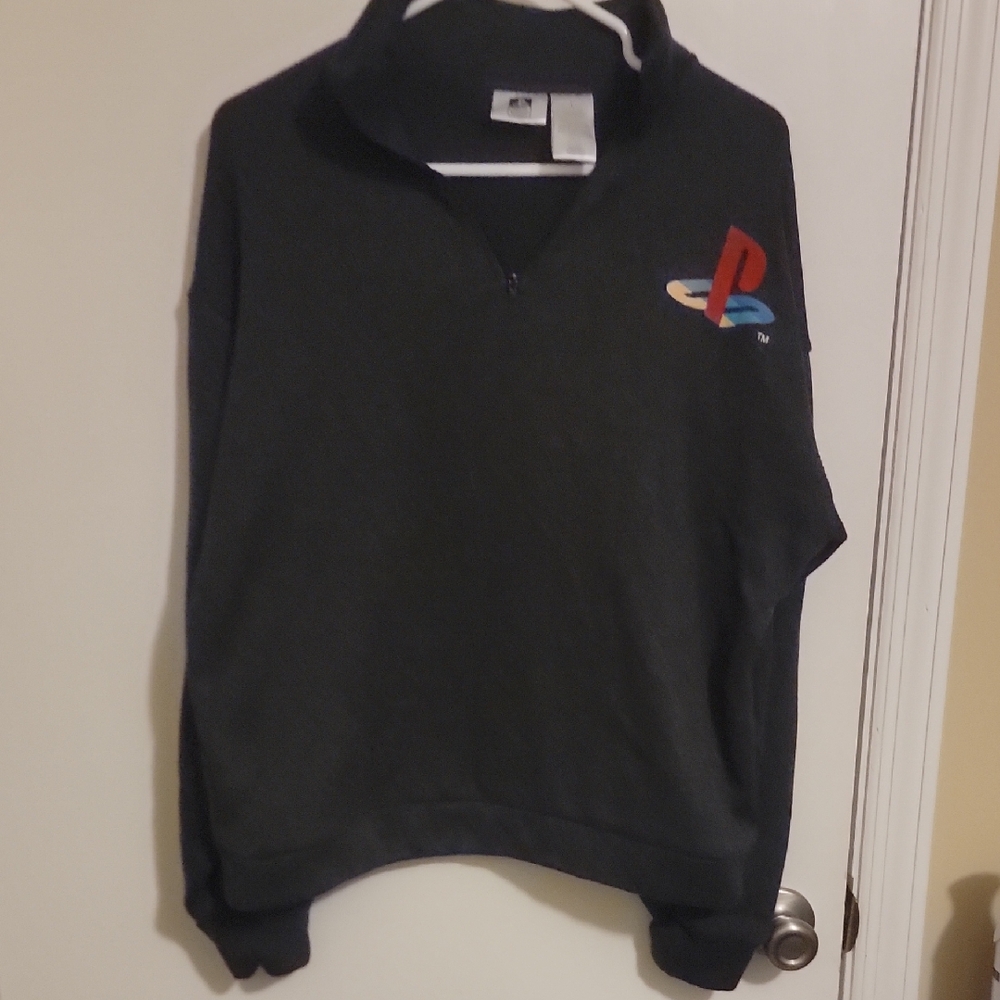 Sony Men's Black Zip-Up Sweater
